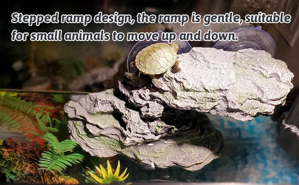 Turtle Basking Platform Baby Tortoise Climbing Ramp Shale Reptiles Dock Resting Terrace Stone Aquarium Ornament — product details