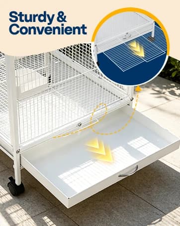 19 Inch Wrought Iron Travel Bird Cage for Cockatiel Parakeets — collection imagery
