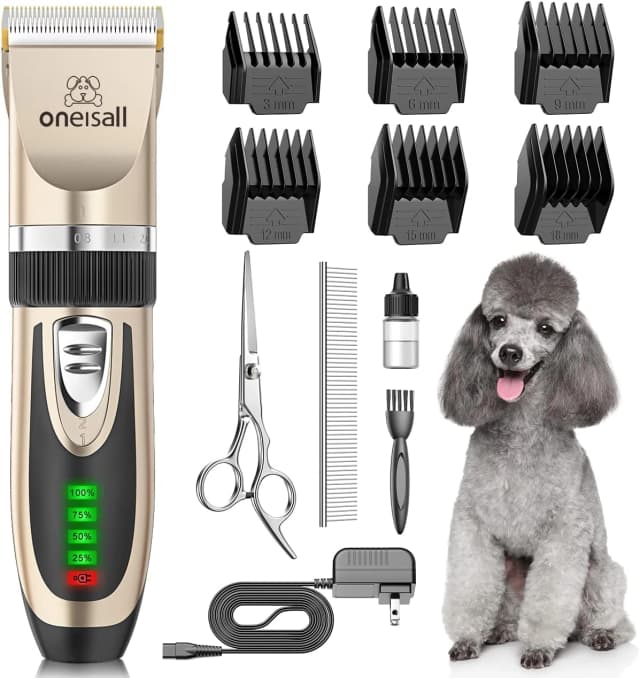 Dog Grooming Clippers with LED Display for Dogs and Cats