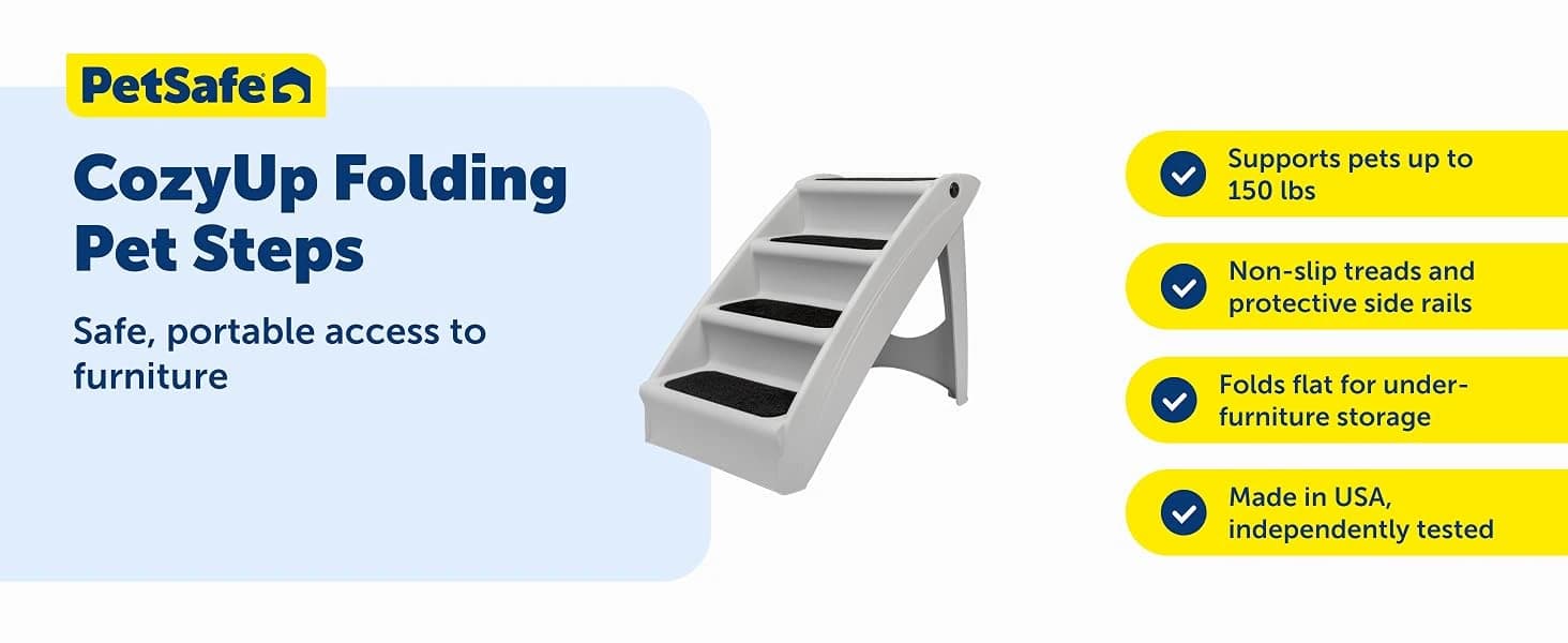 CozyUp Folding Dog Stairs — 20 in Tall — product details