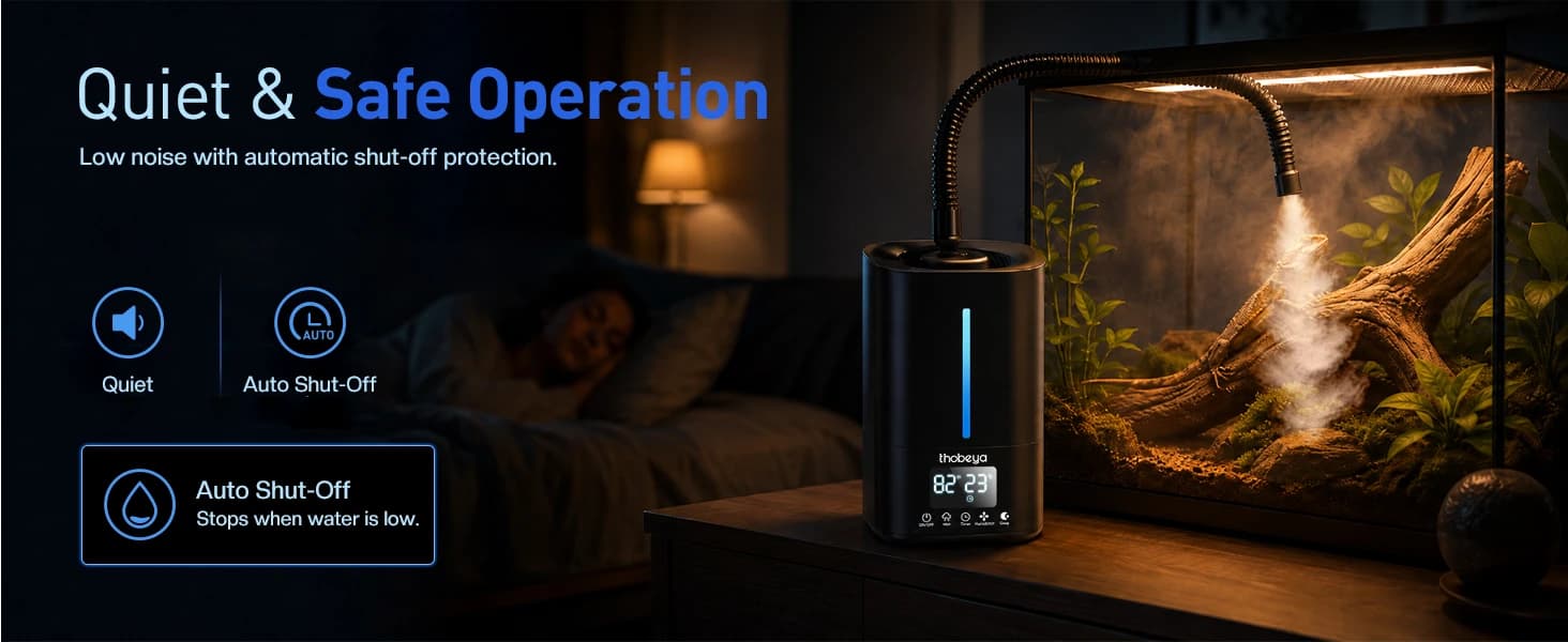 1.32 Gal / 5L Reptile Fogger Humidifier with Dual Hose — product details
