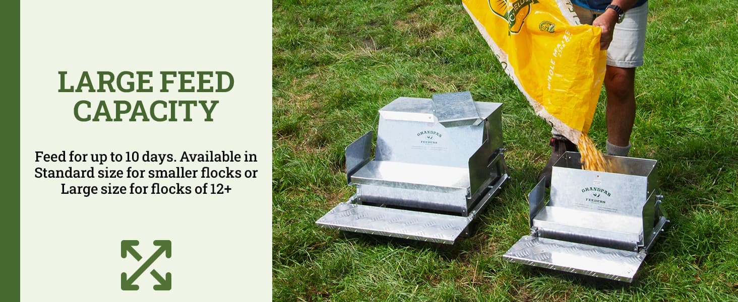 Grandpas Feeders Automatic Chicken Feeder - 20 lbs No Waste Poultry Feeder — collection imagery