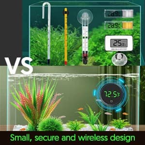 Fish Tank Thermometer Aquarium Thermometer Wireless Touch Stick Digital Aquarium Thermometer LED Display ±1°F — collection imagery