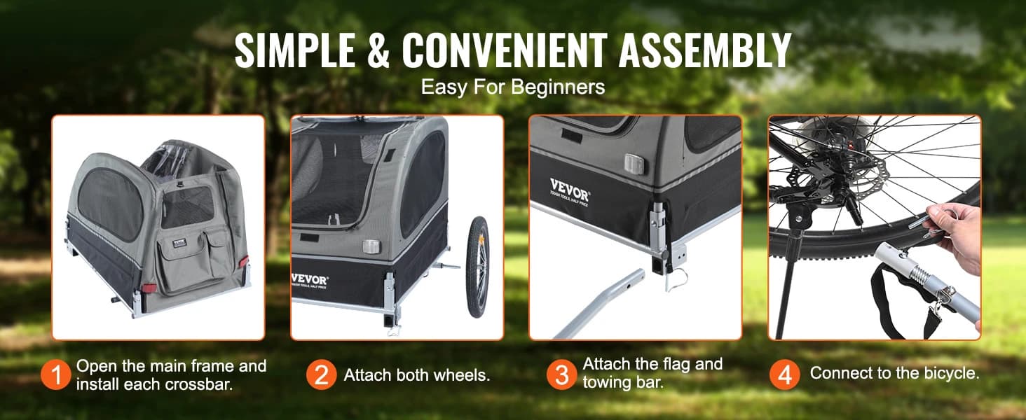 Dog Bike Trailer — Supports up to 88 lbs — product details