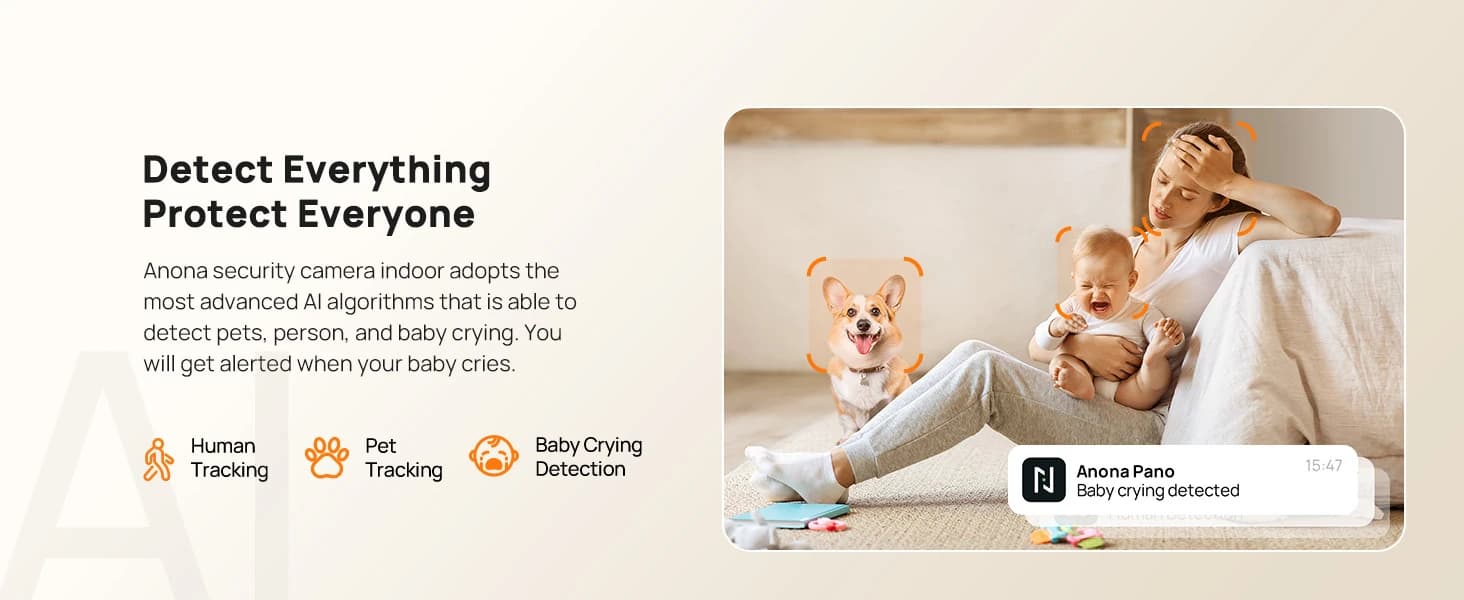 Pano 4K UHD Indoor Camera — Pet/Dog Security Camera with Phone App — collection imagery