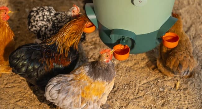 Insulated Chicken Waterer, 3 Gallon | Automatic Poultry Water Dispenser with 5 Cups and Nipples Included | — Built to share