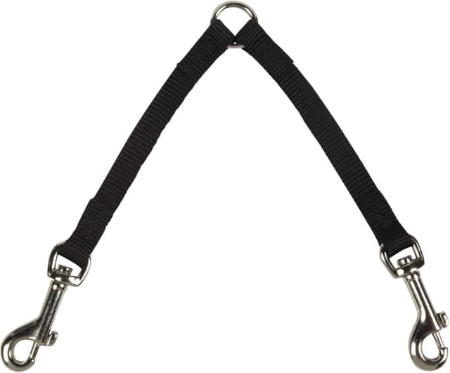 Nylon 2-Way Small Dog Coupler with Nickel-Plated Swivel Clip