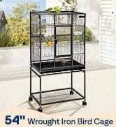 19 Inch Wrought Iron Travel Bird Cage for Cockatiel Parakeets — collection imagery