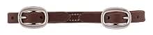 Leather Curb Strap — 5/8” Doubled and Stitched Flat Bridle Leather Strap — Types of Curb Straps and Chains