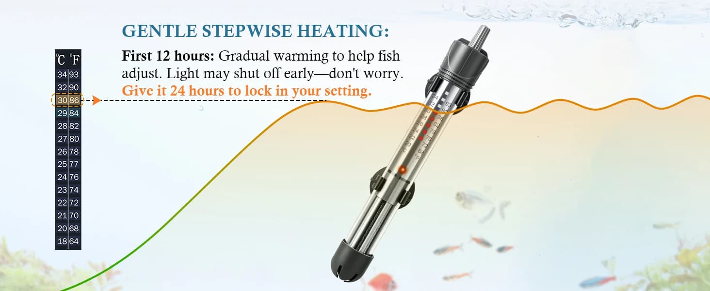 50W Adjustable Aquarium Heater — How to use this aquarium heater?