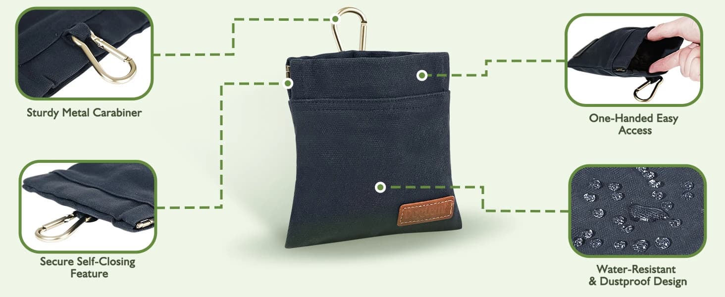 Dog Treat Pouch — Portable Puppy Dog Training Treat Bag — product details