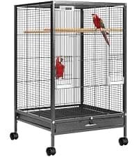 19 Inch Wrought Iron Travel Bird Cage for Cockatiel Parakeets — collection imagery