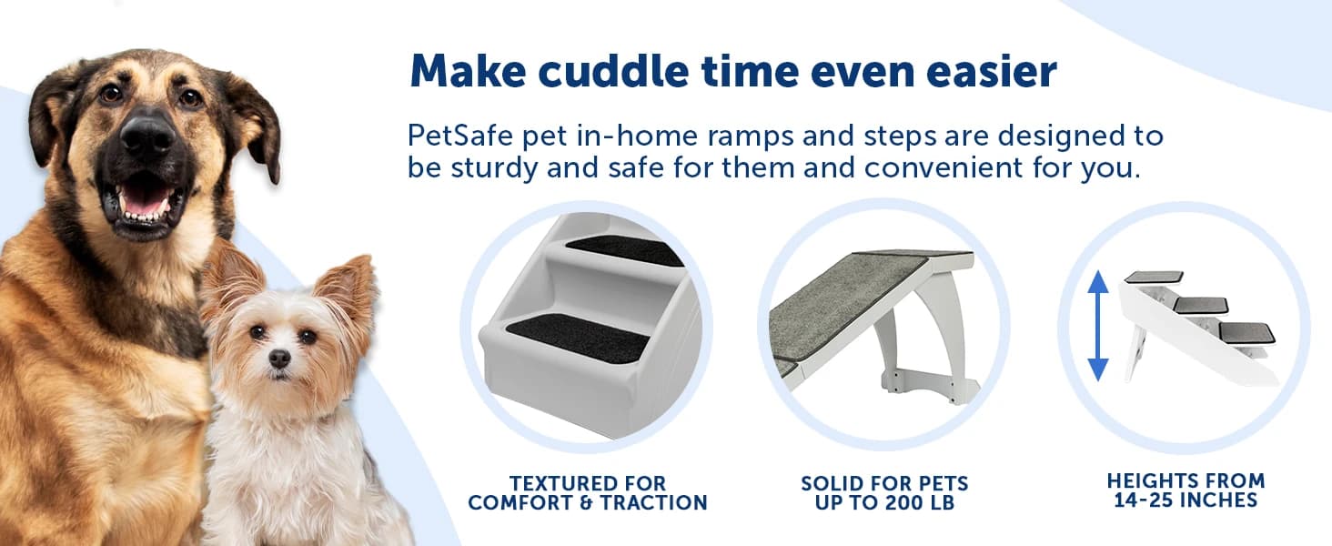 CozyUp Bed Ramp - Supports Pets Back and Joints - High Traction Carpet Surface - Furniture-Grade Wood - Cherry — product details