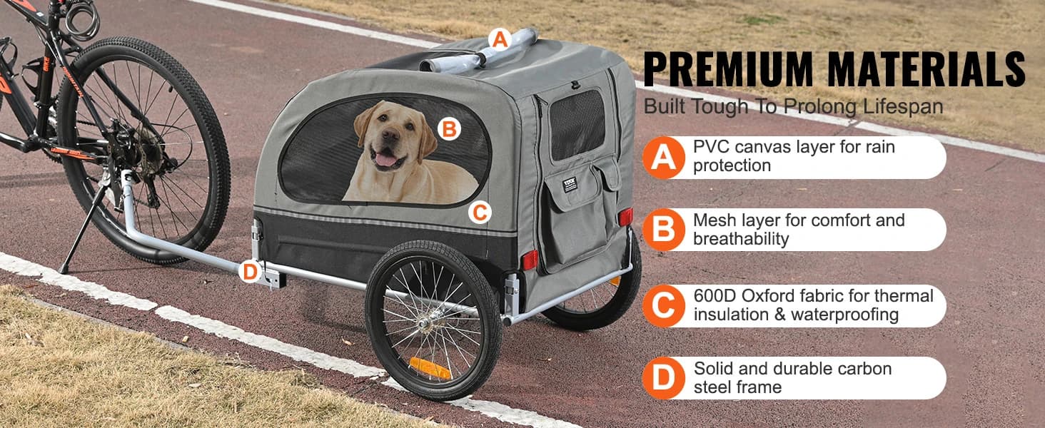 Dog Bike Trailer — Supports up to 88 lbs — product details