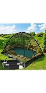 10x14 ft Pond Cover Dome Net with Frame for Outdoor Koi Leaves — product details
