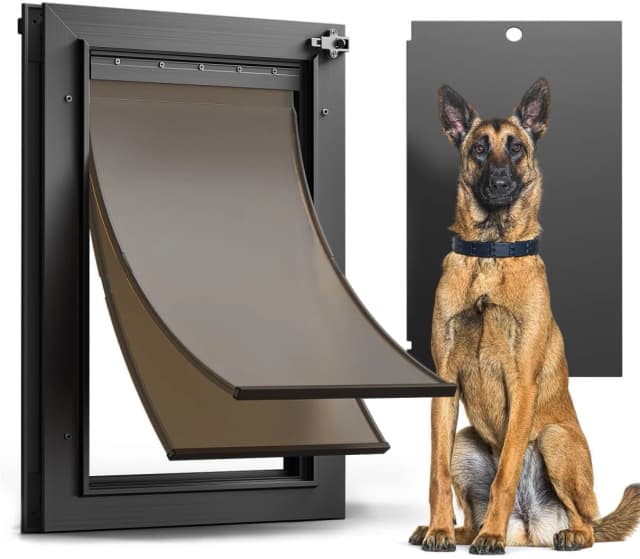 All Aluminum Dog Door for Exterior Door — Large Doggy Door