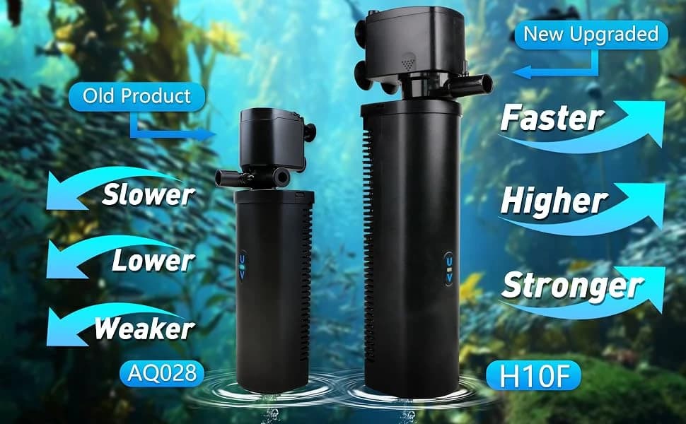 600GPH UV Aquarium Filter for — 100-300 Gallon Fish Tank Algae Control — product details