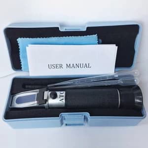 Salinity Refractometer for Seawater and Marine Fishkeeping Aquarium 0-100 PPT with Automatic Temperature — collection imagery
