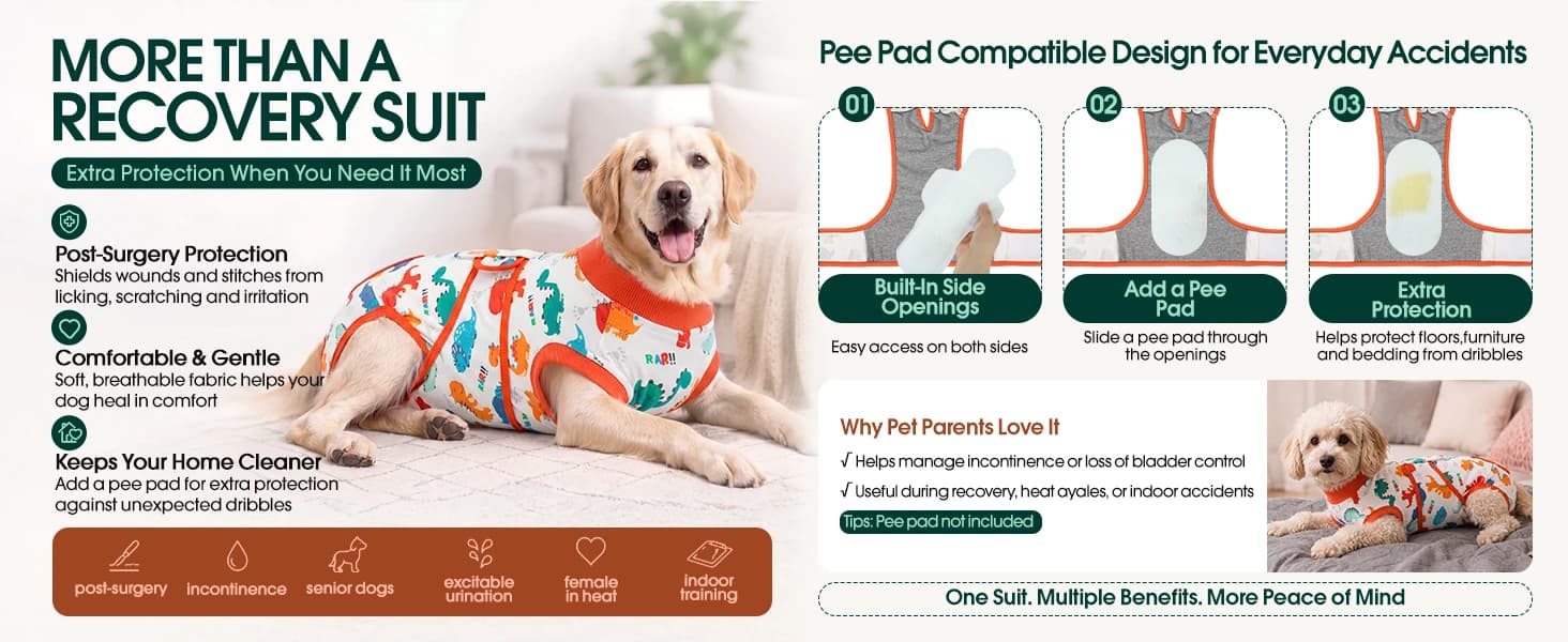 Dog Surgery Recovery Suit — Surgical Suit for Dogs Male Female — product details
