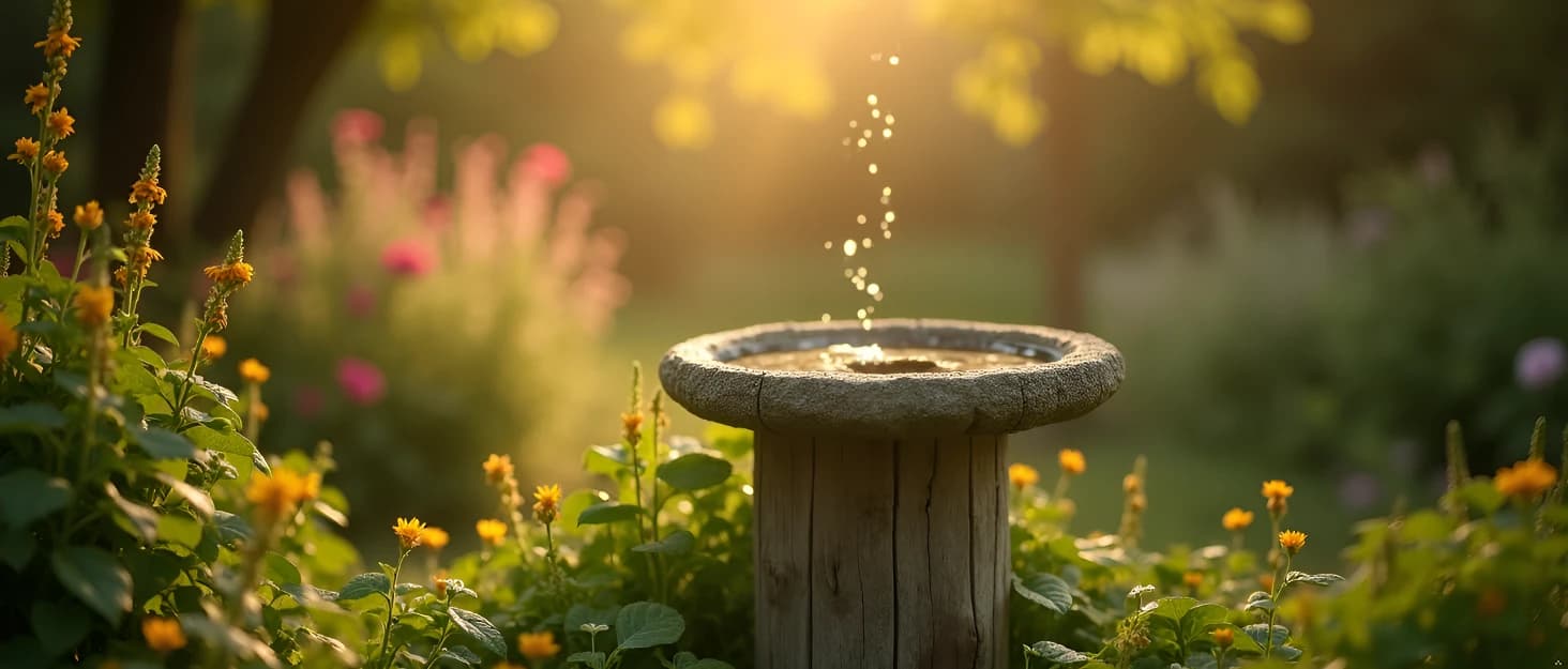 Ceramic Bird Bath for Outside on Ground — 9.45-Inch Birds Bath Bowl Only — collection imagery