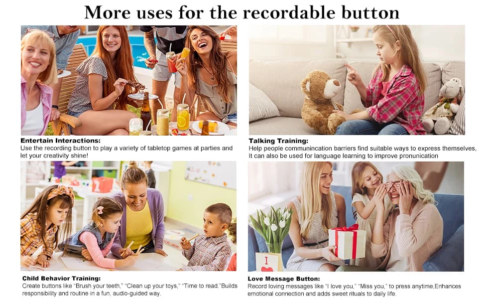 Set of 4 Dog Buttons for Communication — product details