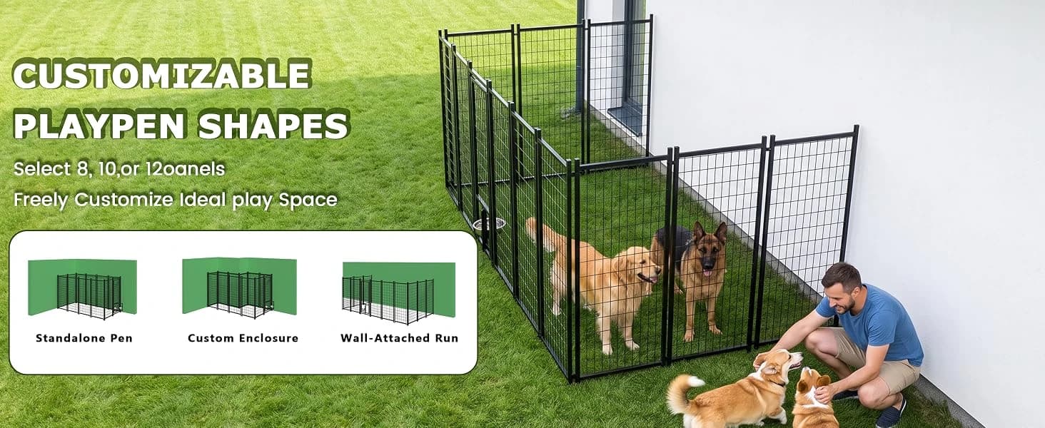 8x4x6FT Outdoor Dog Kennel for Large Dogs — product details