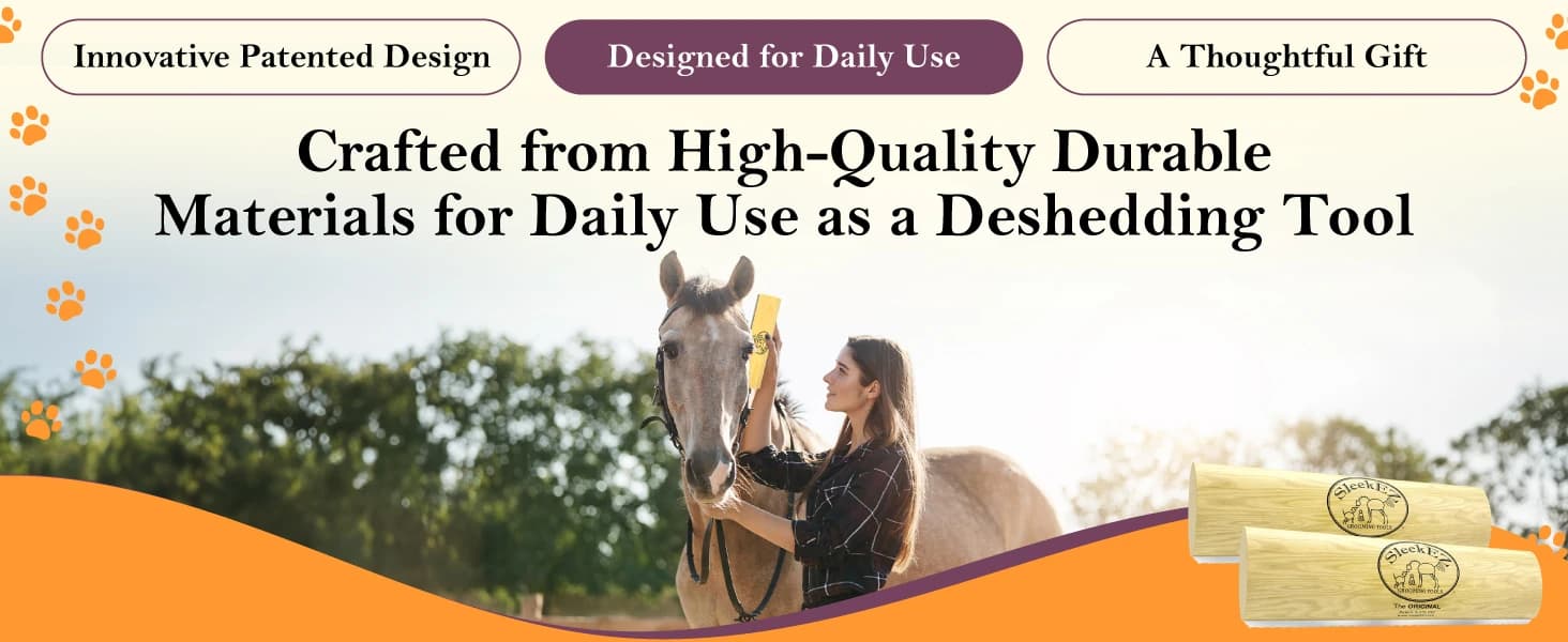 10 Inch Horse Brush – Horse Shedding Blade Made in USA - Removes Loose Hair and Undercoat - Deshedding Tool for — product details