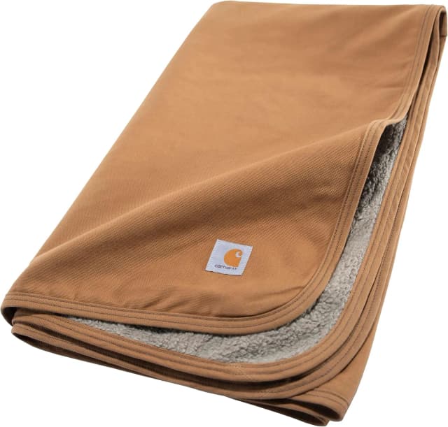 Firm Duck Sherpa-Lined Dog Throw Brown