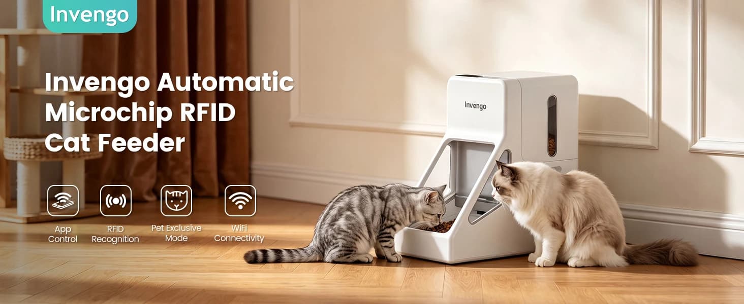 RFID Automatic Cat Feeder — Microchip and RFID Tag Compatible — product details