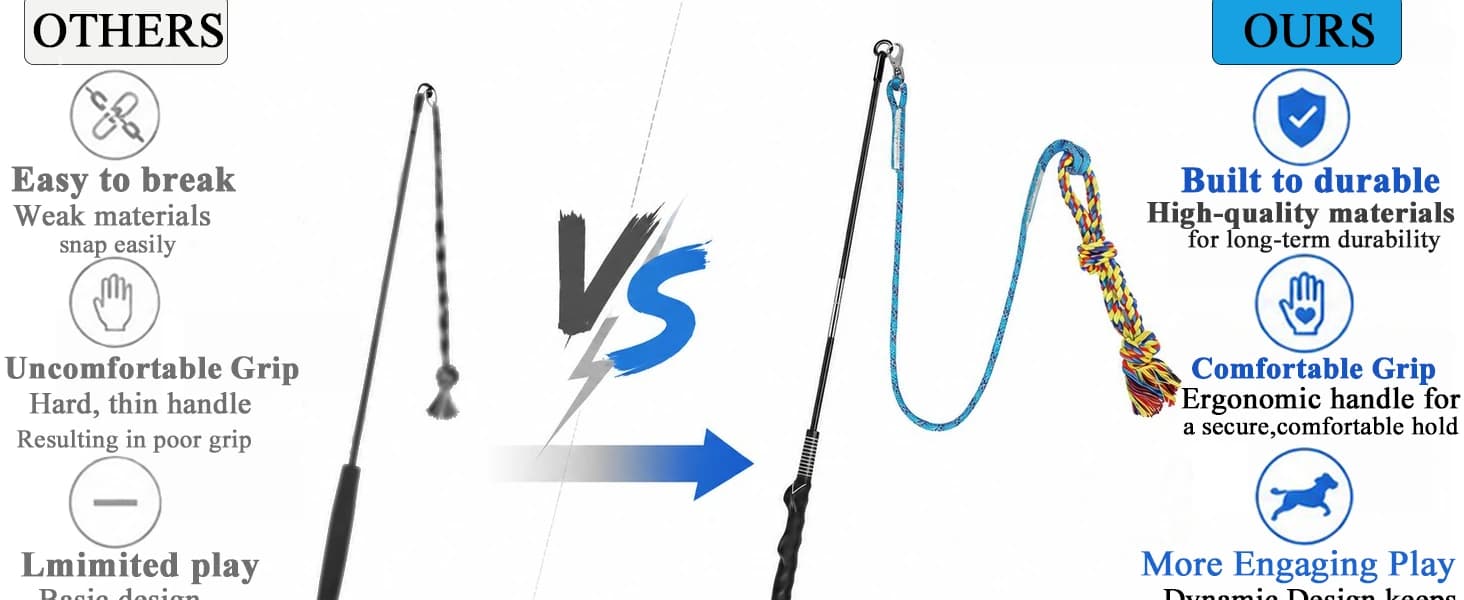 Flirt Pole for Dogs — Interactive Pole for Small — product details