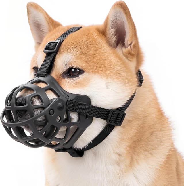 Basket Dog Muzzle — Adjustable Soft Dog Muzzles