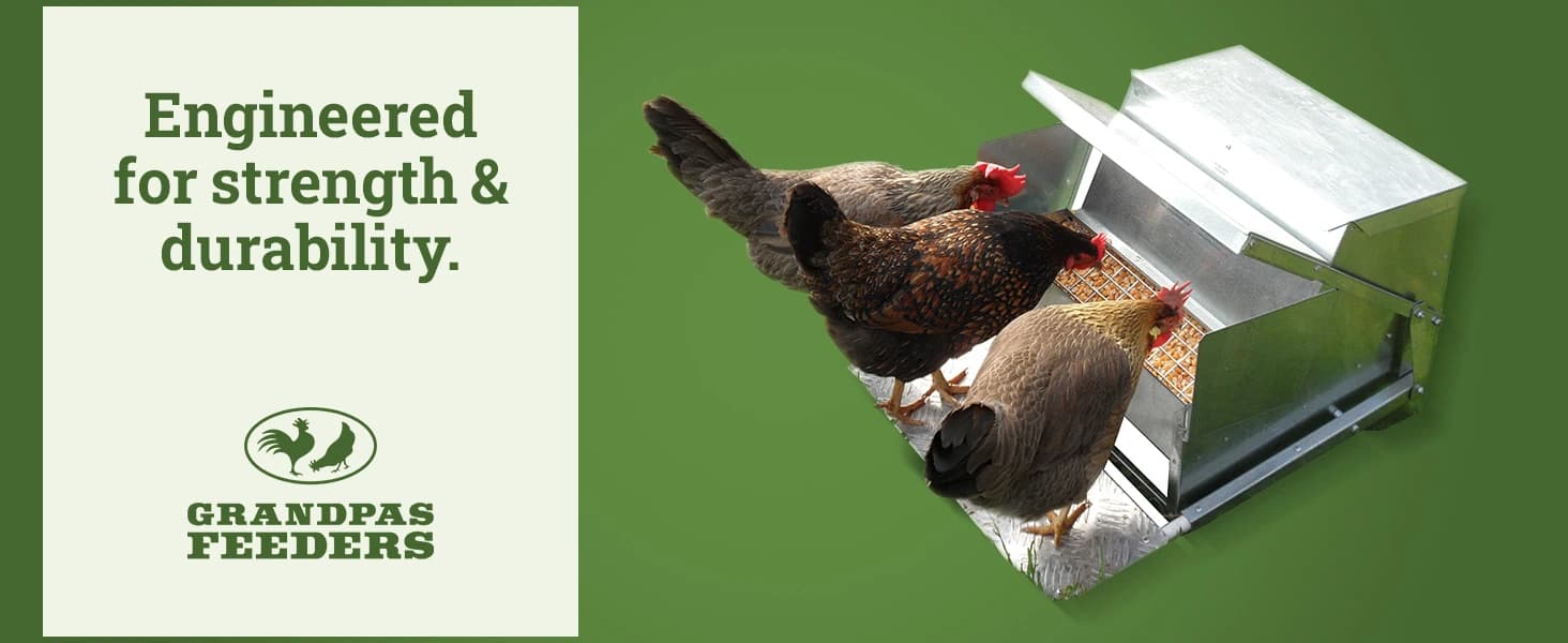 Grandpas Feeders Automatic Chicken Feeder - 20 lbs No Waste Poultry Feeder — product details