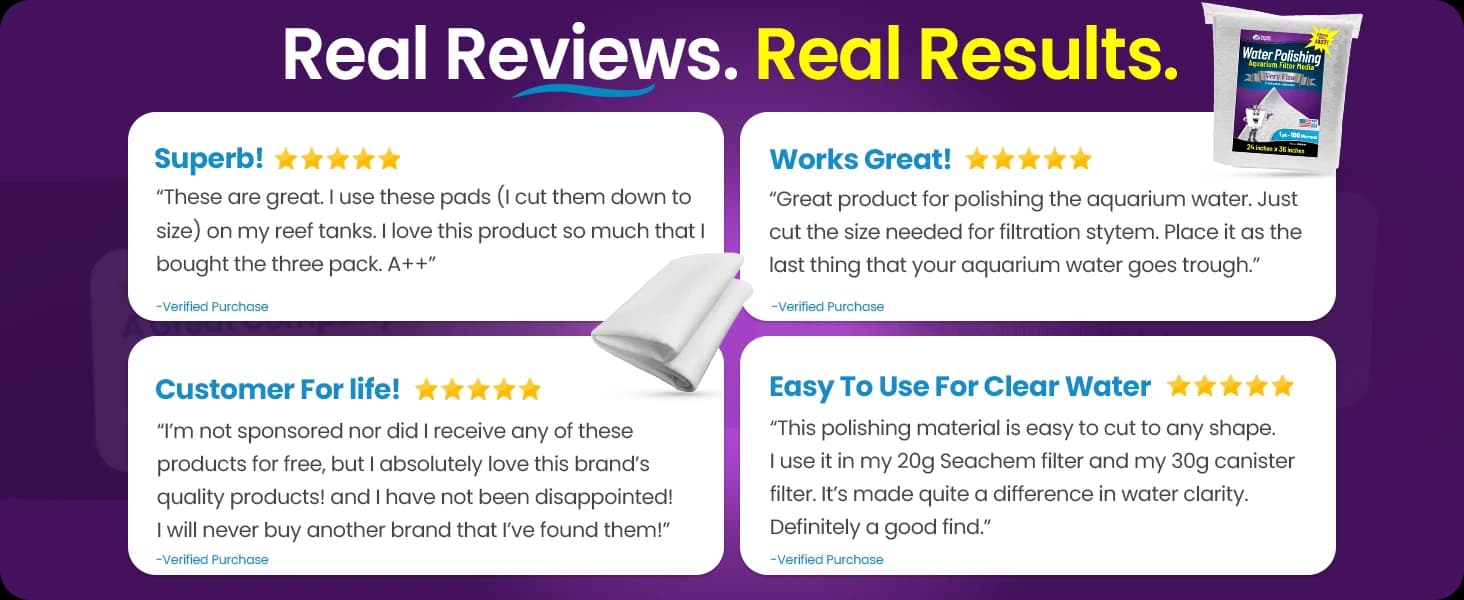 Aquarium Polishing Filter Pad — See Why Thousands of Aquarists Love Our Products!