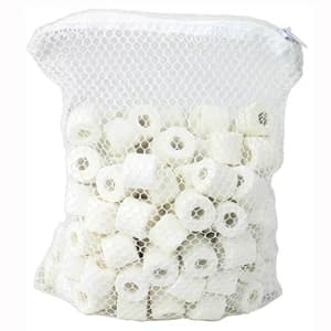 Bio Ceramic Rings 6 lbs Aquarium Sump Filter Media Fish Tank Koi Pond Canister Filter Media in 6 Free Mesh Bags — collection imagery