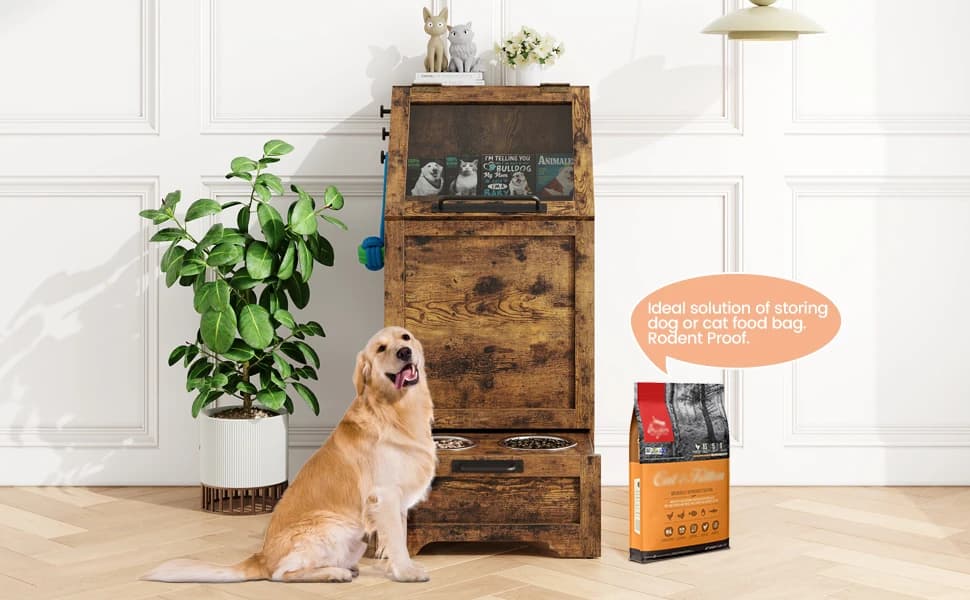 Dog Feeding Station with 2 Elevated Bowls ā product details