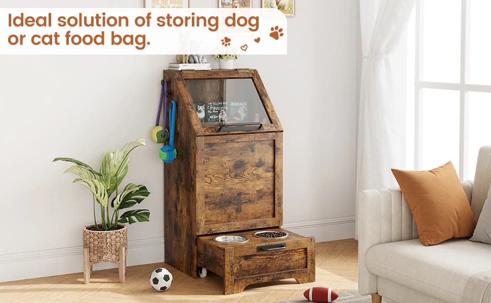 Dog Feeding Station with 2 Elevated Bowls ā product details