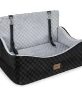 Deluxe Dog Booster Seat with Sturdy Metal Frame and Safety Leash for Small Pets up to 20 lbs - Portable Puppy β collection imagery