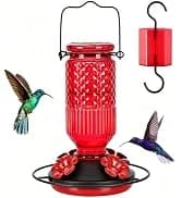 Glass Hummingbird Feeder for Outdoors Hanging — collection imagery