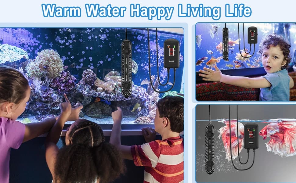 Aquarium Heater — 300W Fish Tank Heater with LED Digital Display & 5 Safety Protection — Create A Warm Living Environment for Your Wet Friends.