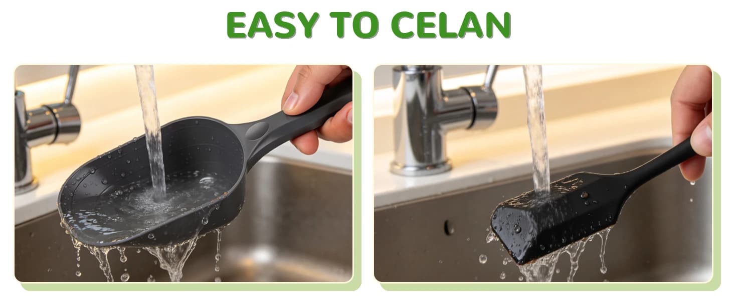 Dog Food Scoop Set with Silicone Can Scraper — product details