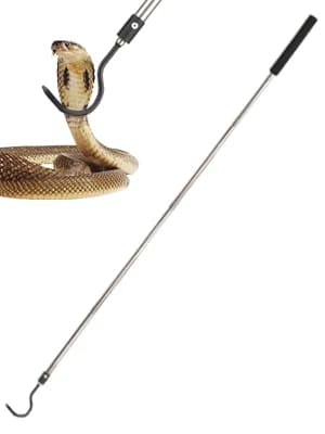 Snake Hook Heavy Duty — Snake Hook Retractable 35"-65" Catcher Hook for Rattlesnakes Ball Python Rattle Cobra — Snake Hook Heavy Duty