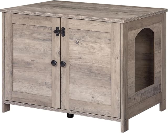 Litter Box Enclosure — Cat Litter Box Furniture with Removable Divider