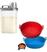 Dog Food Storage Container, 10-20Lbs Collapsible Pet Food Storage Containers with Rolling Wheel Airtight — collection imagery