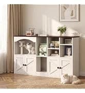 Litter Box Enclosure — Cat Litter Box Furniture with Removable Divider — collection imagery