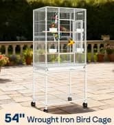 19 Inch Wrought Iron Travel Bird Cage for Cockatiel Parakeets — collection imagery