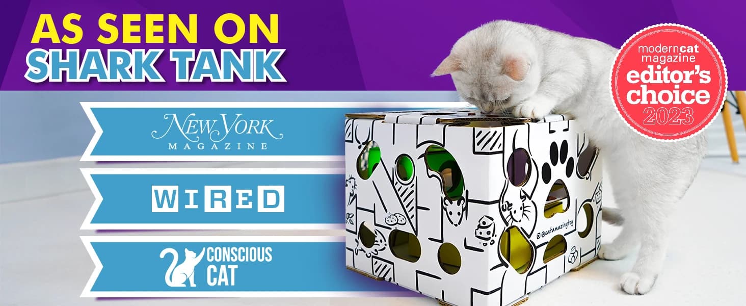 Sliders β Puzzle Toy for Indoor Cats β Treat Box Interactive Maze β Enrichment Feeder β Best Cat Toy Ever! β product details